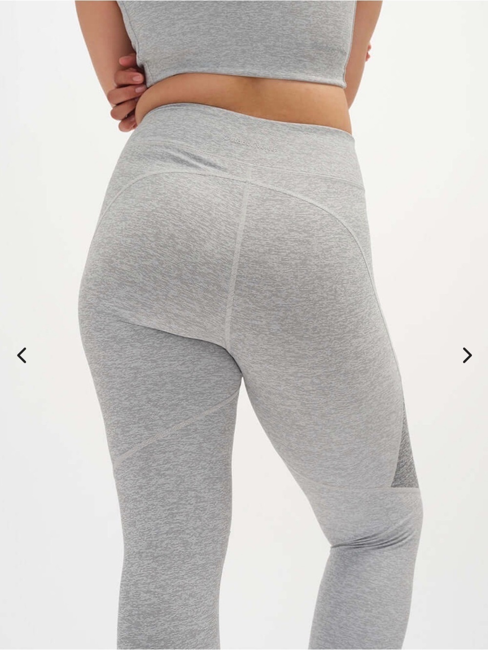 Outdoor Voices Two Tone 7/8 Leggings Dove Ash Gray Colorblock XS Gym Yoga - Picture 2 of 9
